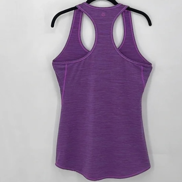 Athleta Racerback Tank Top Purple Striped (Size Small) - Picture 2 of 6